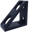 Used Lot of 4 80/20 25-4136-Black Tall Gusseted Inside Corner Bracket 25 Series 4Hole