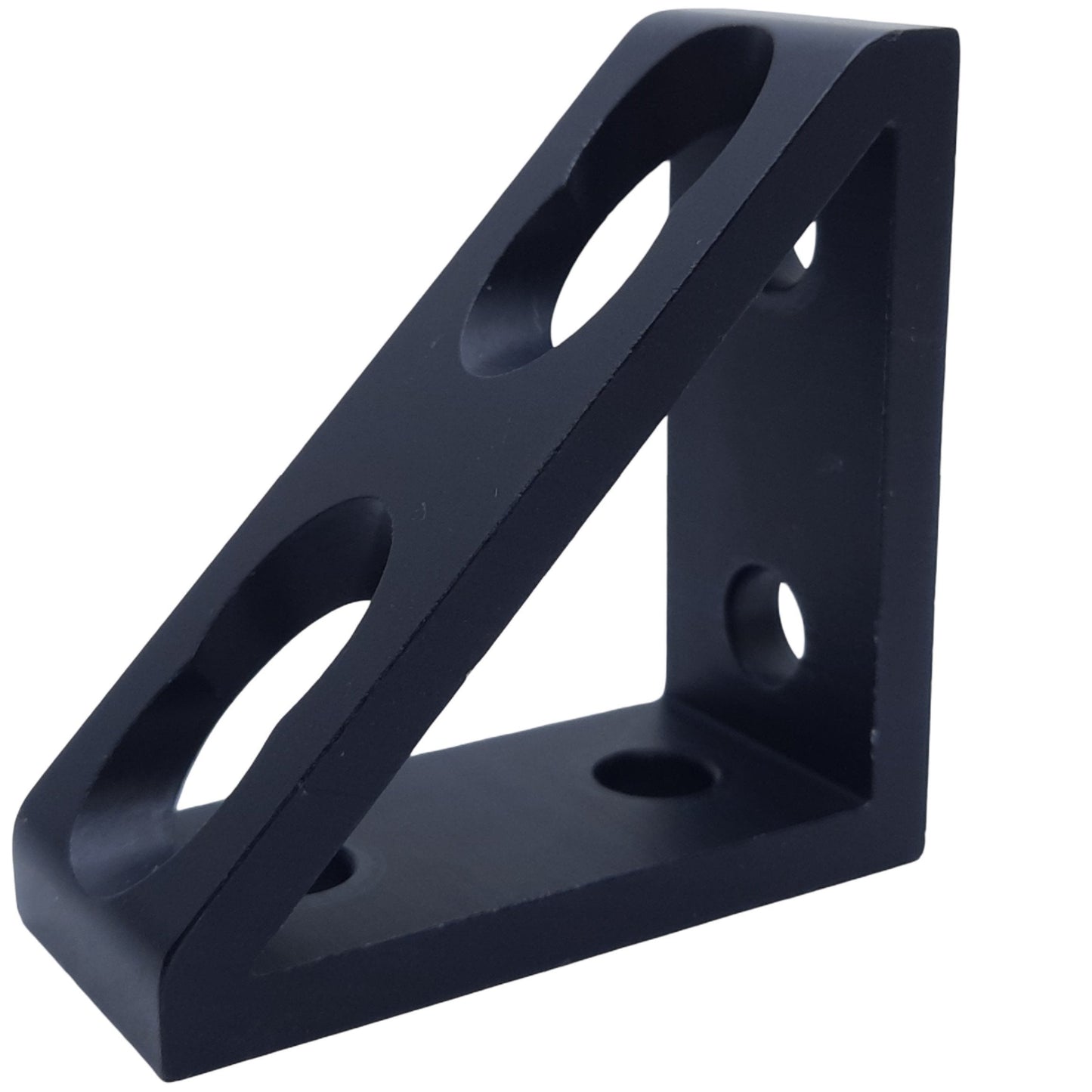 Used Lot of 4 80/20 25-4136-Black Tall Gusseted Inside Corner Bracket 25 Series 4Hole