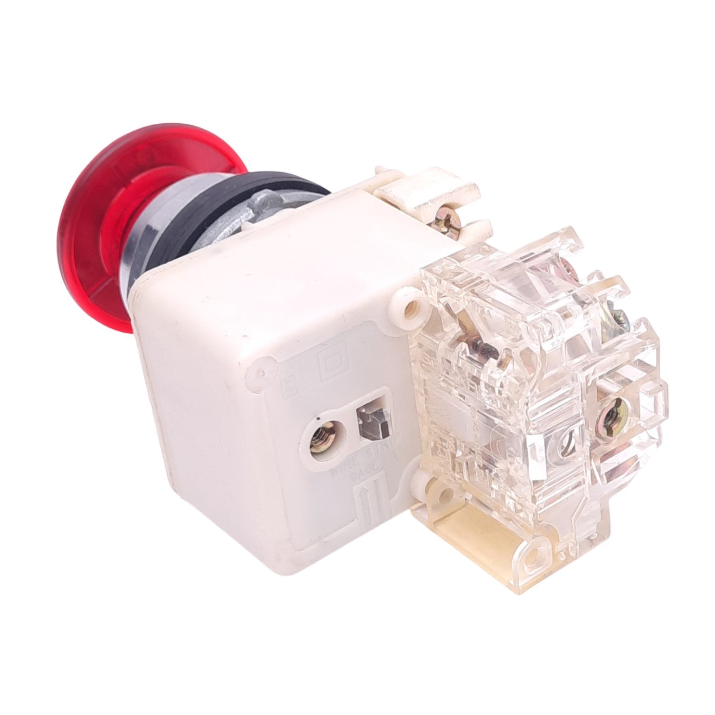 Used Square D 9001KM1 Illuminated Push/Pull E-Stop Button, ø30mm, 1NC 1NO, 600V 10A