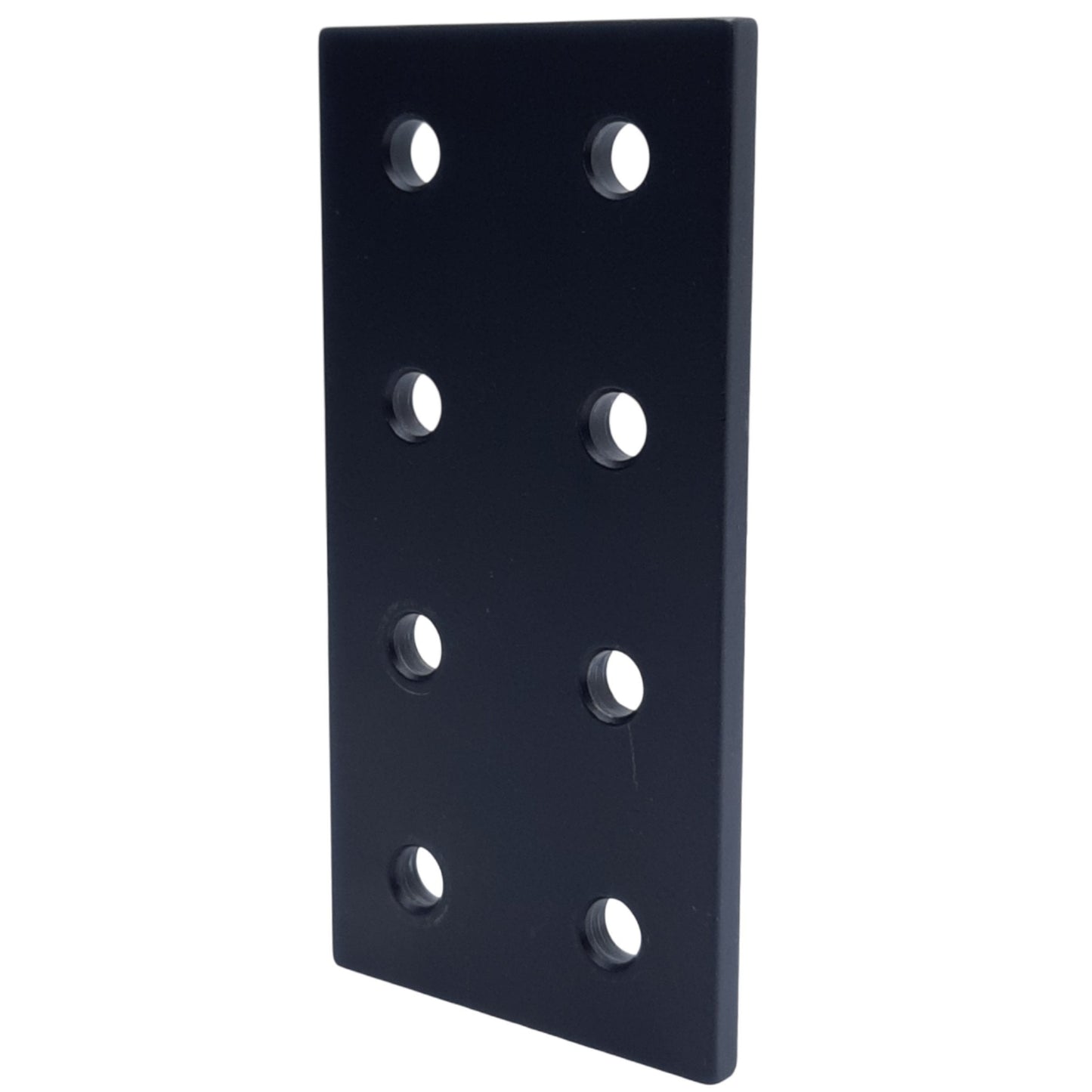 Used Lot of 4 80/20 25-4165-Black Rectangular Flat Plate 8 Hole 25 Series 100mmx50mm