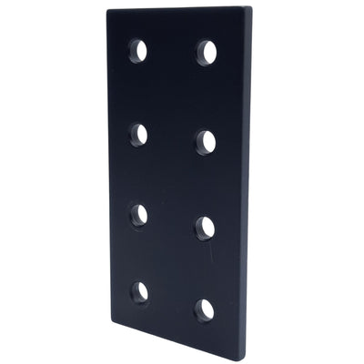 Used Lot of 4 80/20 25-4165-Black Rectangular Flat Plate 8 Hole 25 Series 100mmx50mm