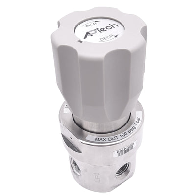 Used APTech AK1010S 4PL 4400HF Pressure Regulator, 1/4 NPT, 0.15Cv, 3500psi Max