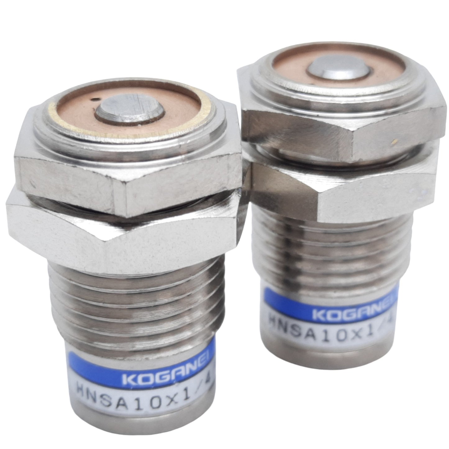 Used Lot of 2 Koganei HNSA10x1/4 Knock Cylinder, Single Acting Push Type, Bore ø10mm