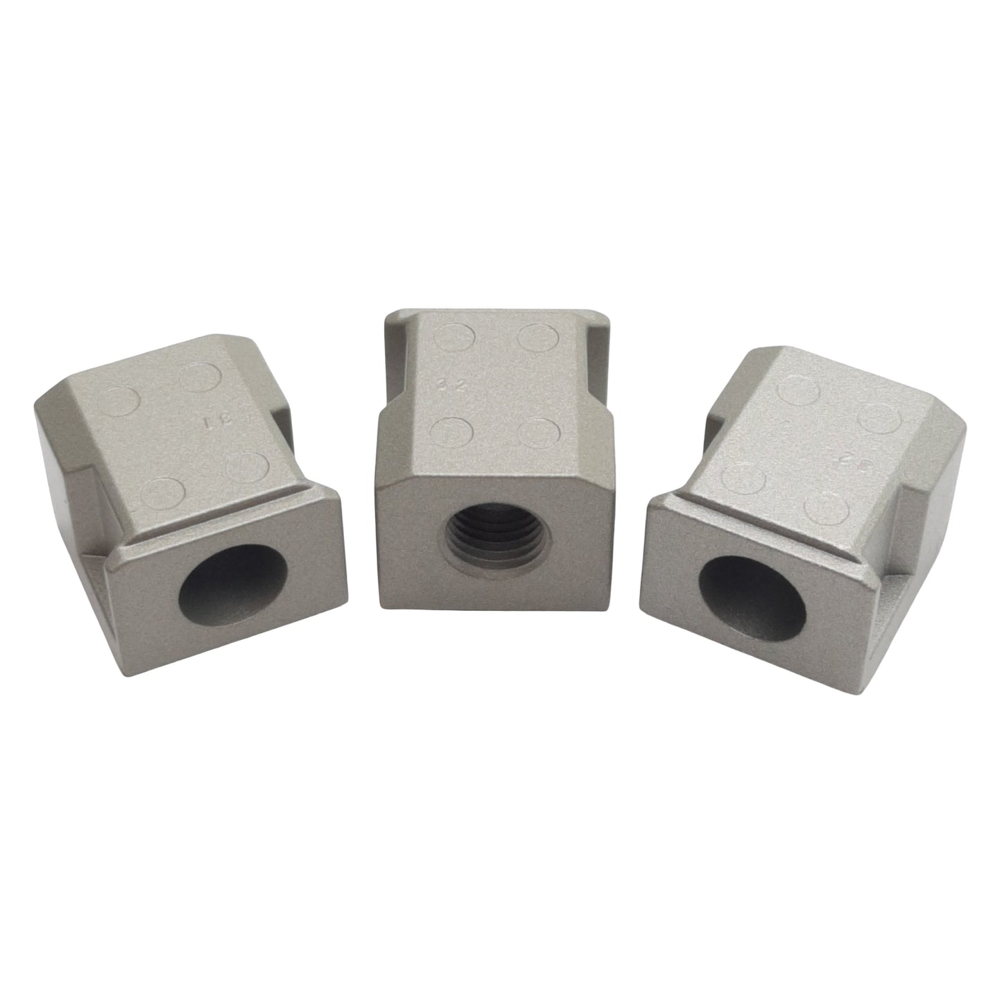 New Lot of 3 SMC E200-N02 Piping Adapter Module, 1/4in NPT Female, 100psi Max