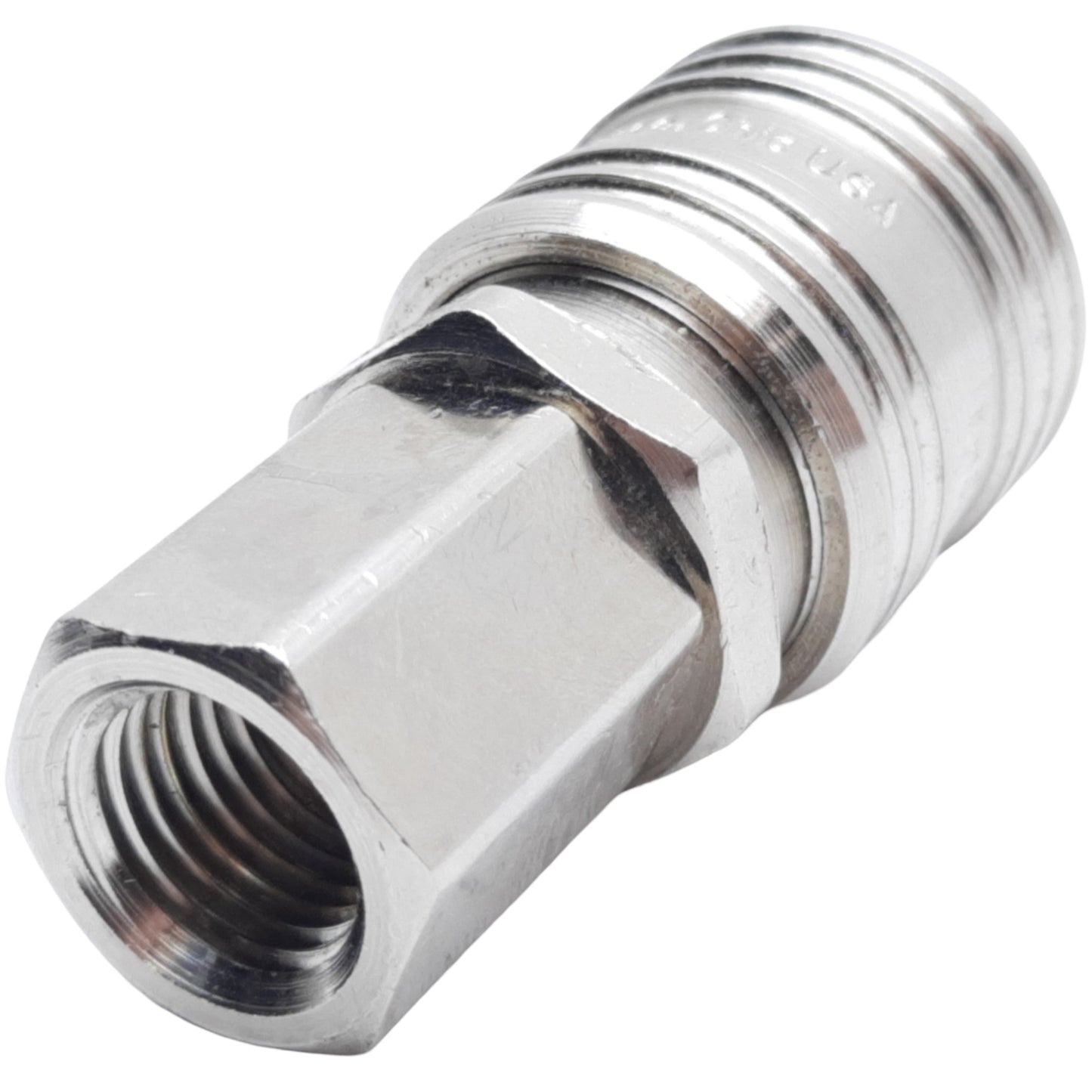 Used Hansen LL1000 Pneumatic Quick Disconnect Coupling 1000 Series, Size: 1/4" NTPF