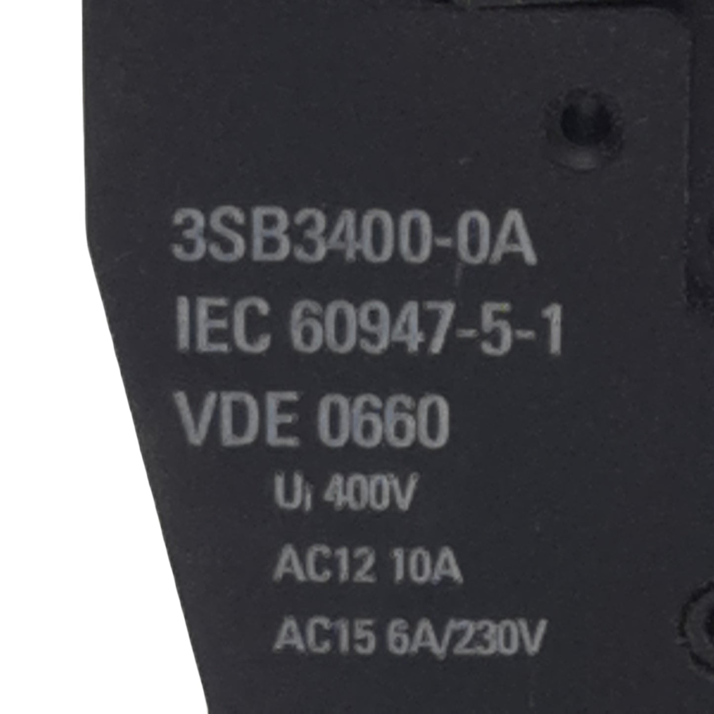 Used Siemens 3SB3400-0A Pushbutton Contact Block 1NO+1NC, 10A 400VAC/VDC, Front Mount