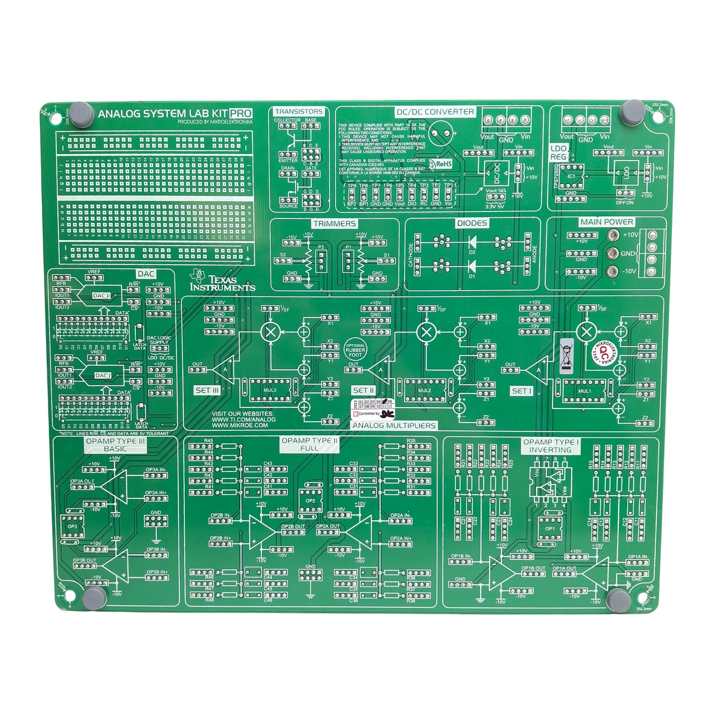 New TI MIKROE-957 Analog System Lab Kit Pro w/ User Manual & Graph Paper Book