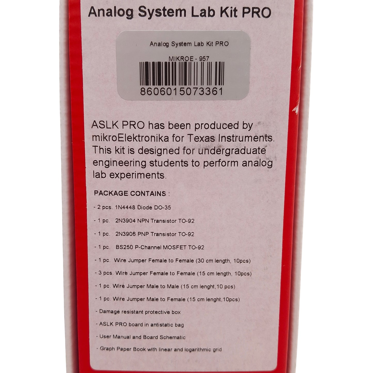 New TI MIKROE-957 Analog System Lab Kit Pro w/ User Manual & Graph Paper Book