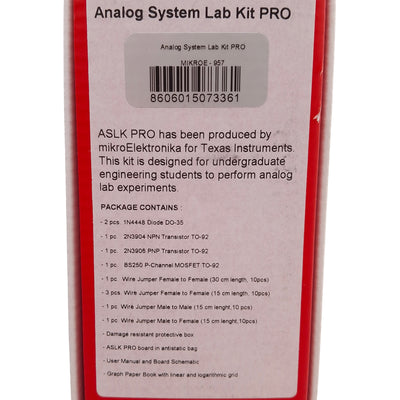 New TI MIKROE-957 Analog System Lab Kit Pro w/ User Manual & Graph Paper Book