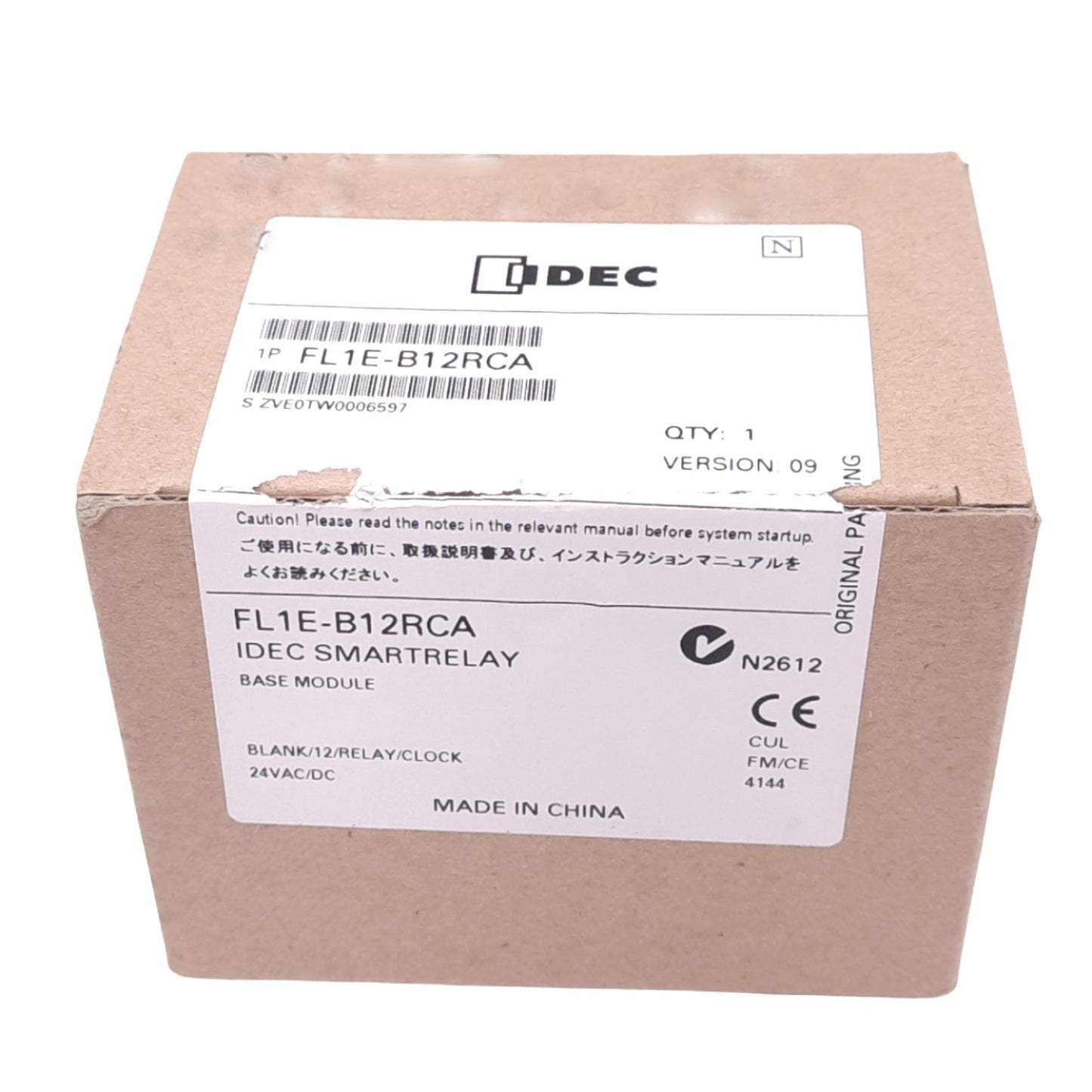 New IDEC FL1E-B12RCA SmartRelay PLC CPU Base Module, 8-Input, 4NO Out, 24VAC/DC