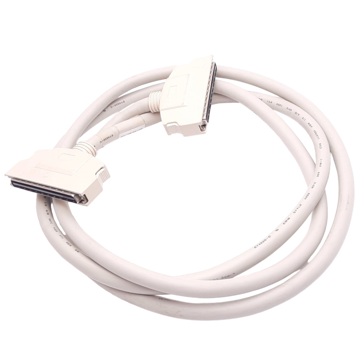 Used Jtekt THY-5045 I/O Cable for TOYOPUC PLC, 100-Pin Male to Male, 2m Length