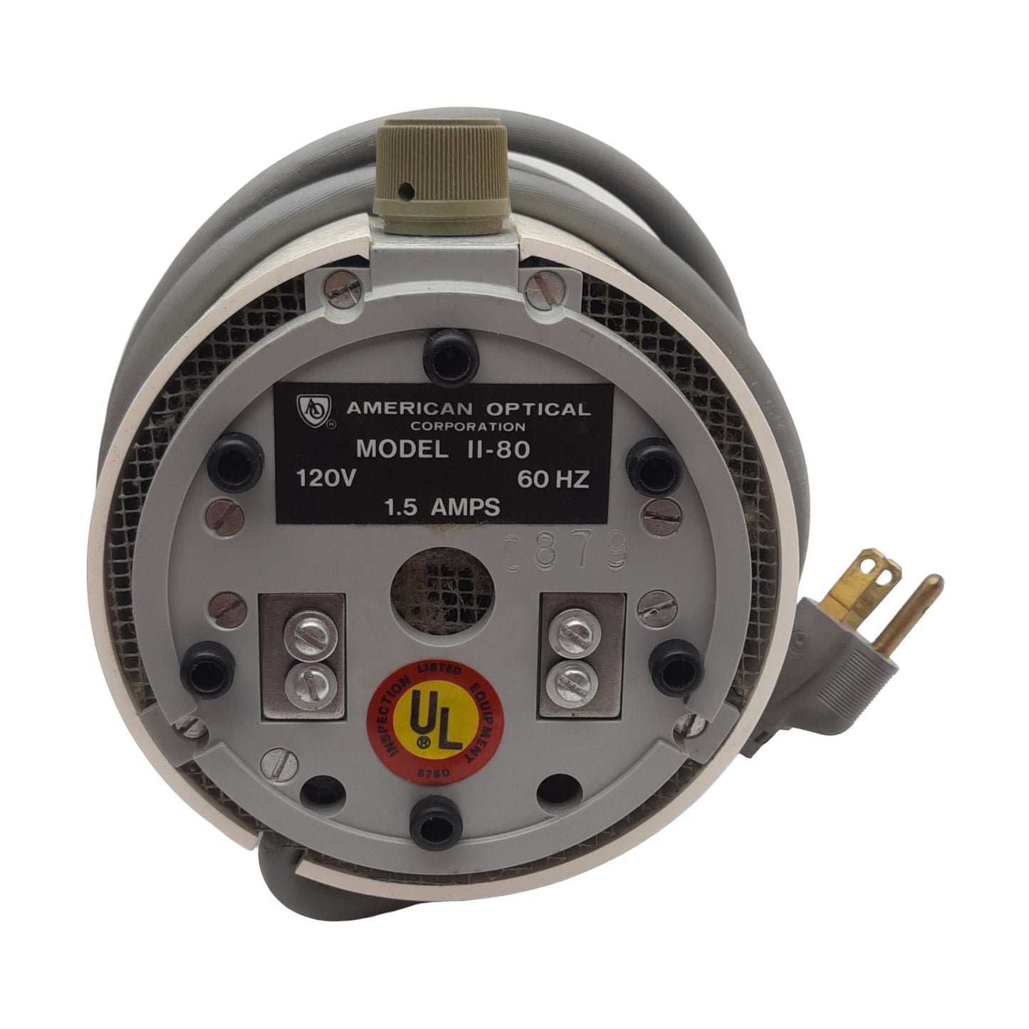 Used AmericanOptical II-80 Fiber Optic Illuminator 1.5A 120VAC, 1/2" Fiber Optic Port