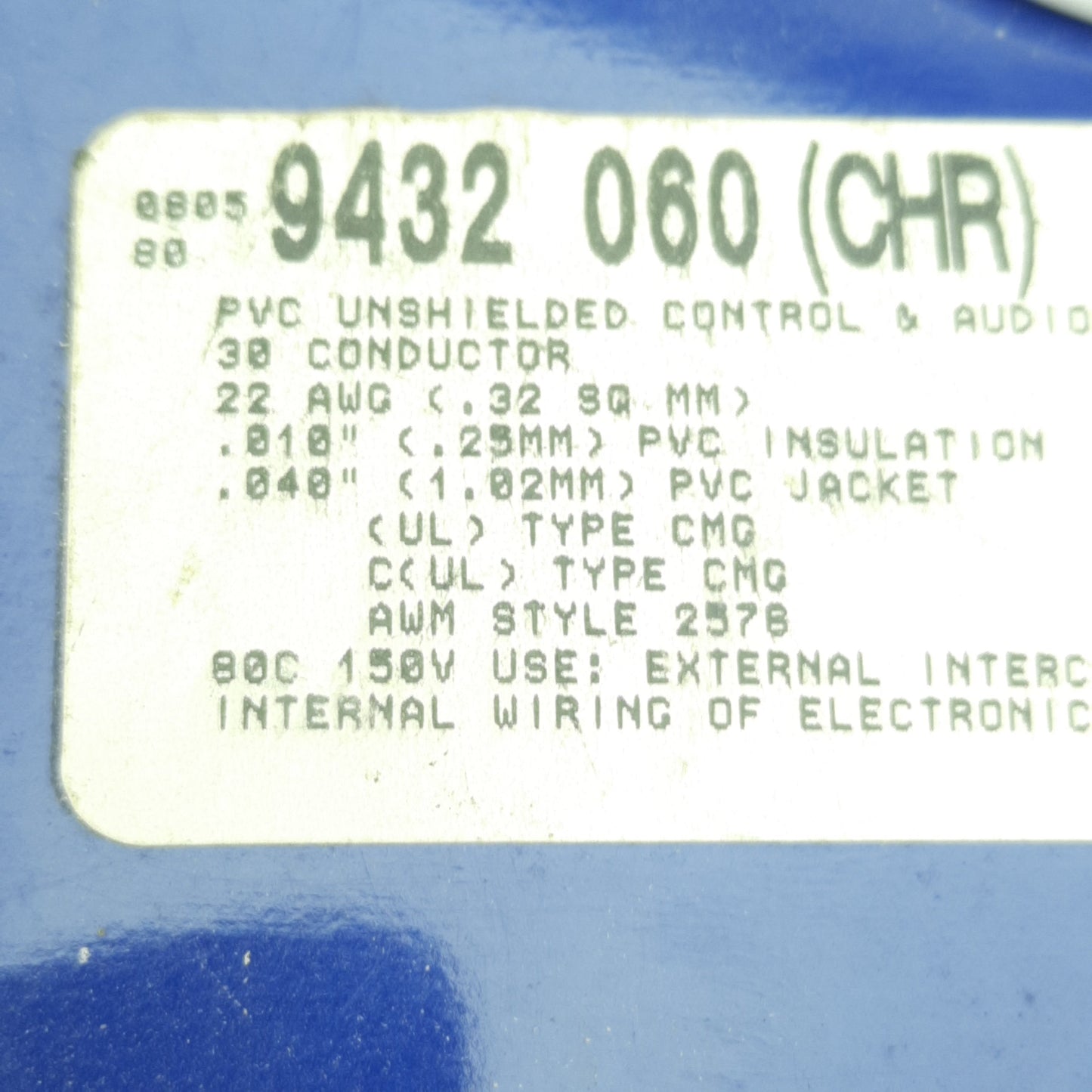 Used Belden 9432 060 Conductor Cable 30 Conductor, Gauge Size 22AWG, Sold By The Food