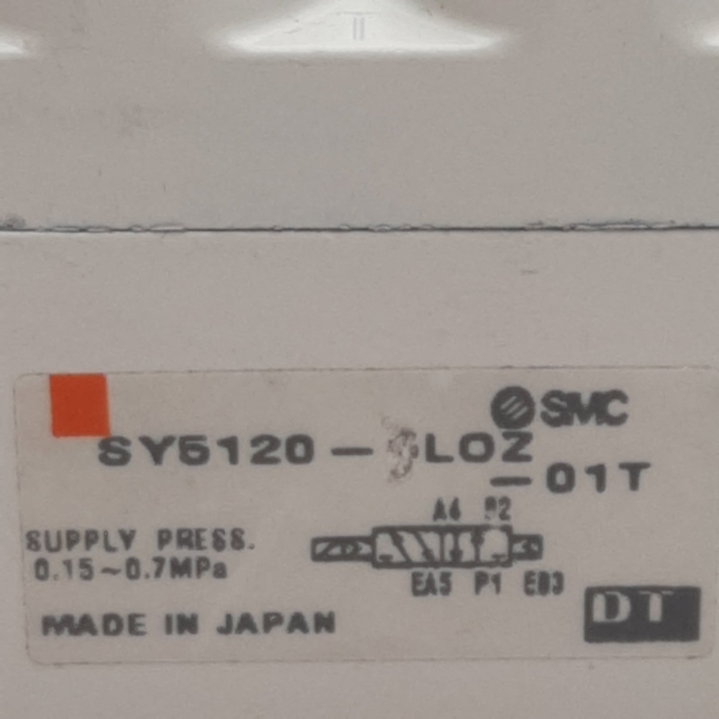 Used SMC SY5120-3LOZ-01T Solenoid Valve 5/2-Way, 1/8in NPTF, 0.15-0.7MPa, 110VAC Coil