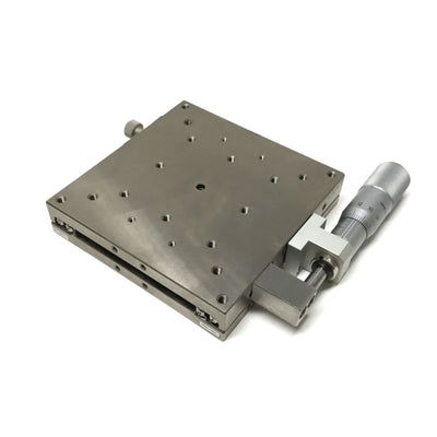 Used Misumi XSG100 Stainless Steel X-Axis Linear Ball Guide Micrometer Stage ±12.5mm