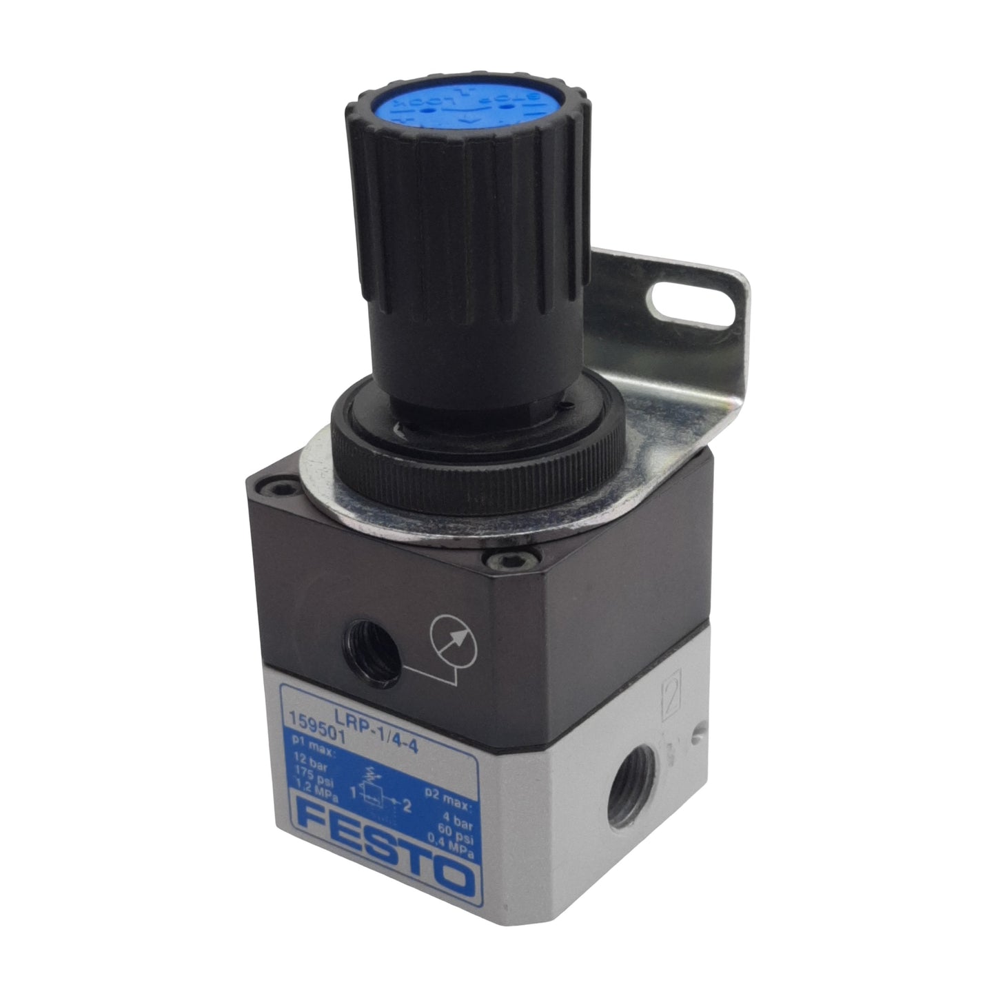 Used Festo LRP-1/4-4 Precision Pressure Regulator, 0.1MPa-1.2MPa, 2000l/min, G1/4in