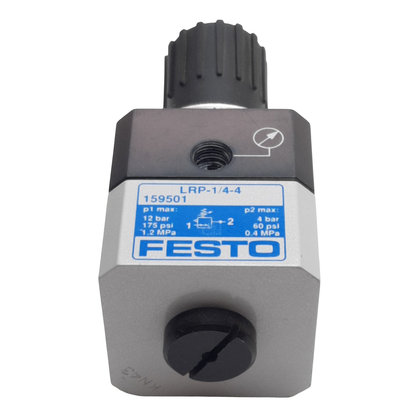 Used Festo LRP-1/4-4 Precision Pressure Regulator, 0.1MPa-1.2MPa, 2000l/min, G1/4in