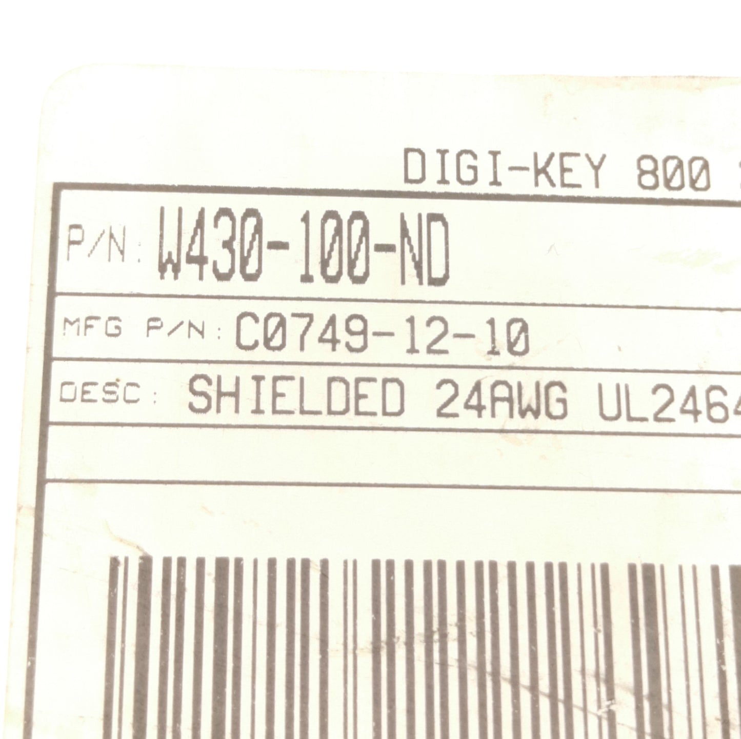 Used Prysmian Group C0749-12-10 Multiple Conductor Wire, 30-Cond., 24 AWG, TC, 60ft