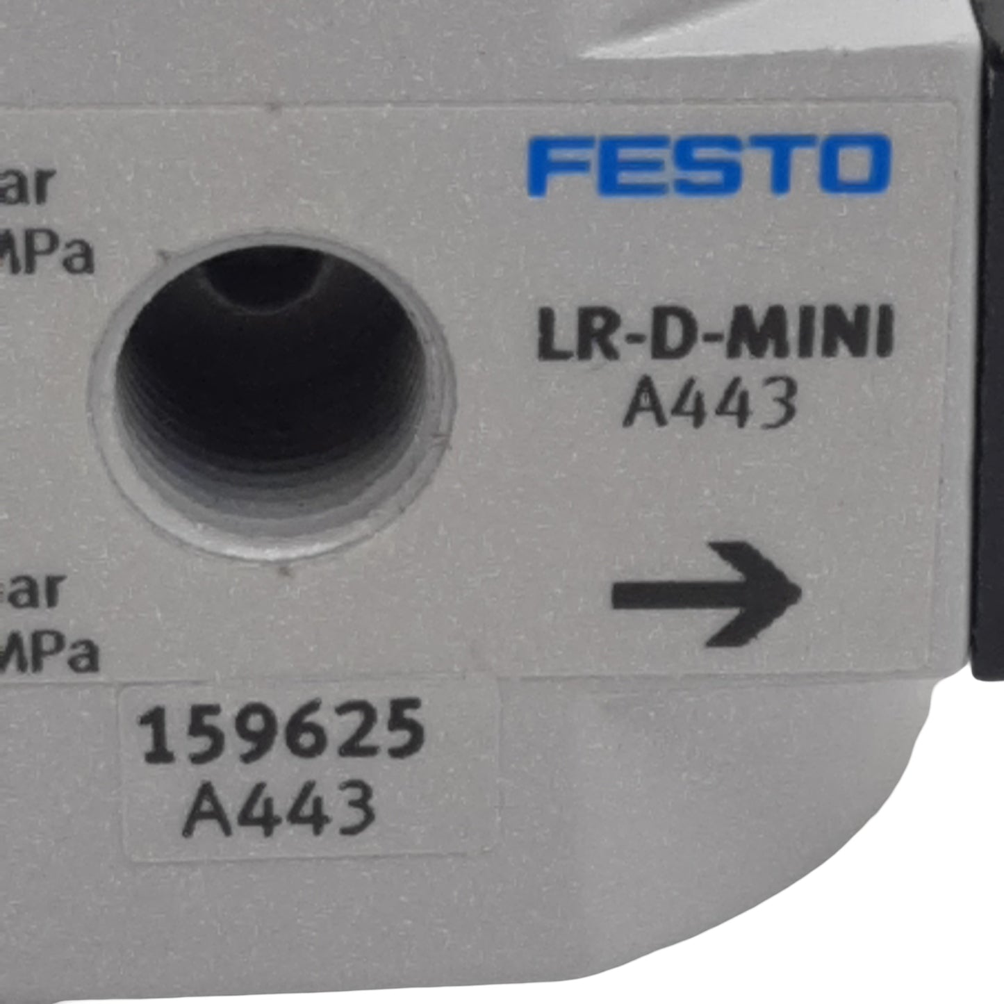 Used Festo LR-1/4-D-MINI Pressure Regulator, 0.1MPa-1.6MPa, 1500l/min, G1/4in