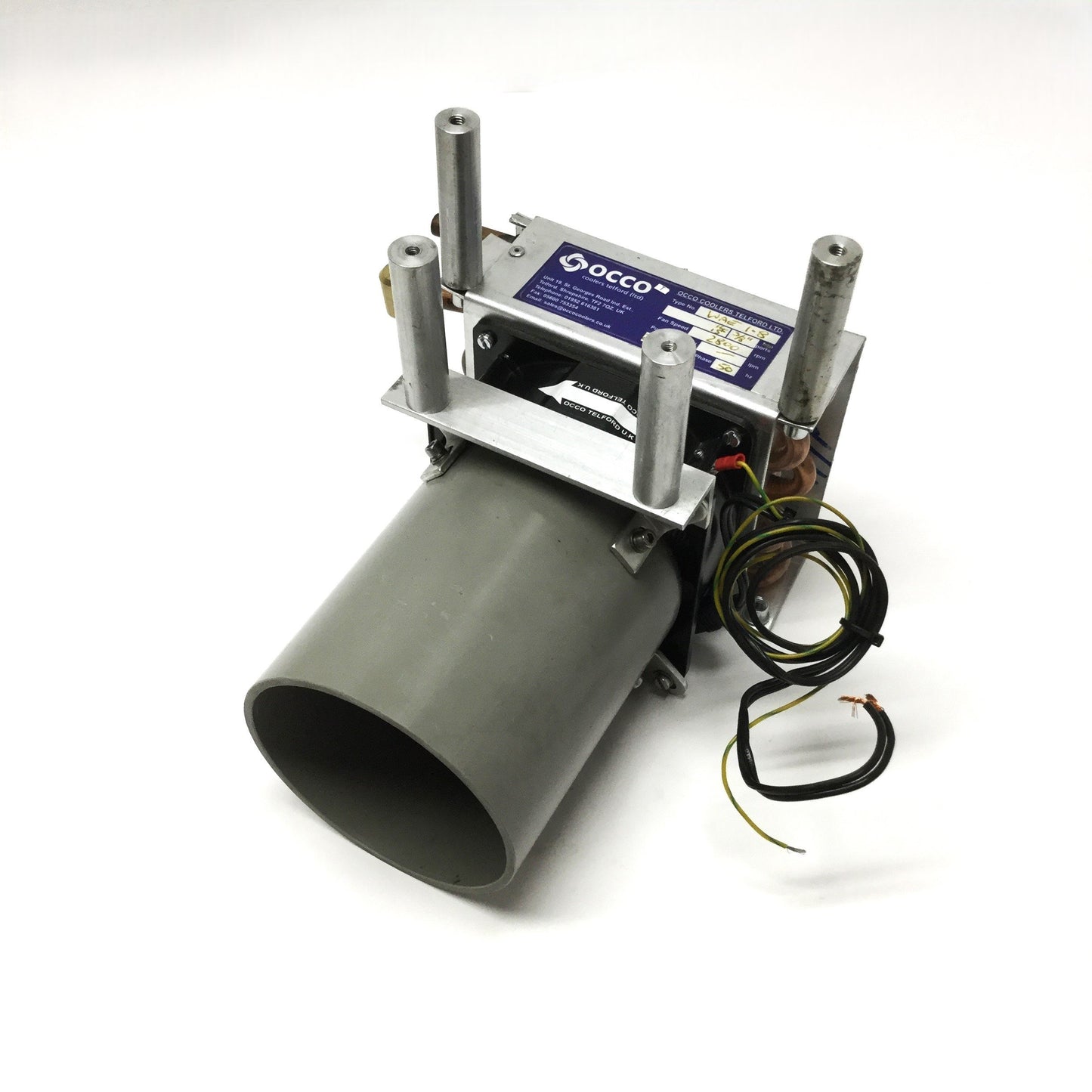Used Occo WAE 1.8 Fan Air-Blown Water Cooler Heat Exchanger 230VAC 50Hz 10LPM 15bar