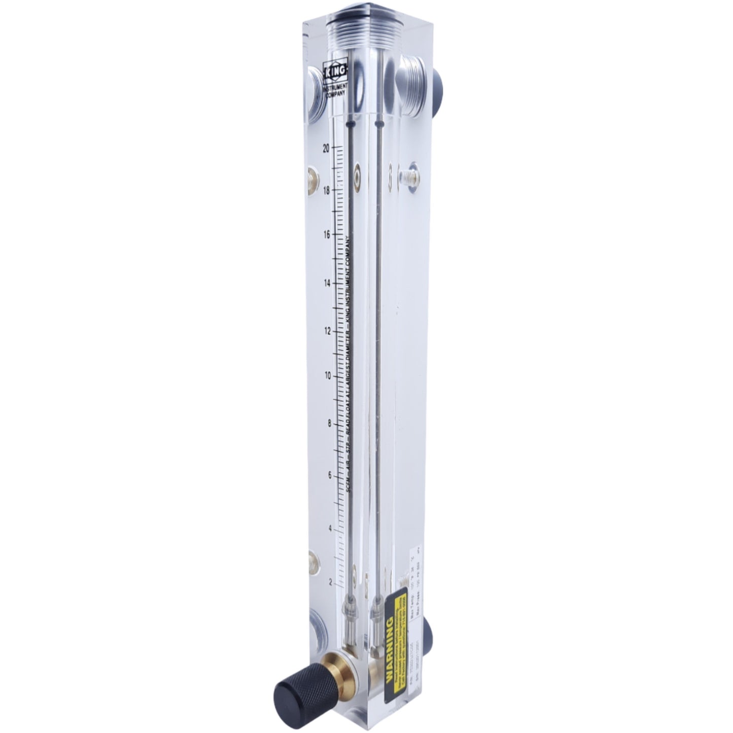 New – Open box King Instrument 75302117C-05 Block #7C Flow Meter 2 to 20 SCFM Air Scale 250mm