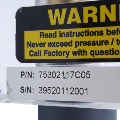 New – Open box King Instrument 75302117C-05 Block #7C Flow Meter 2 to 20 SCFM Air Scale 250mm