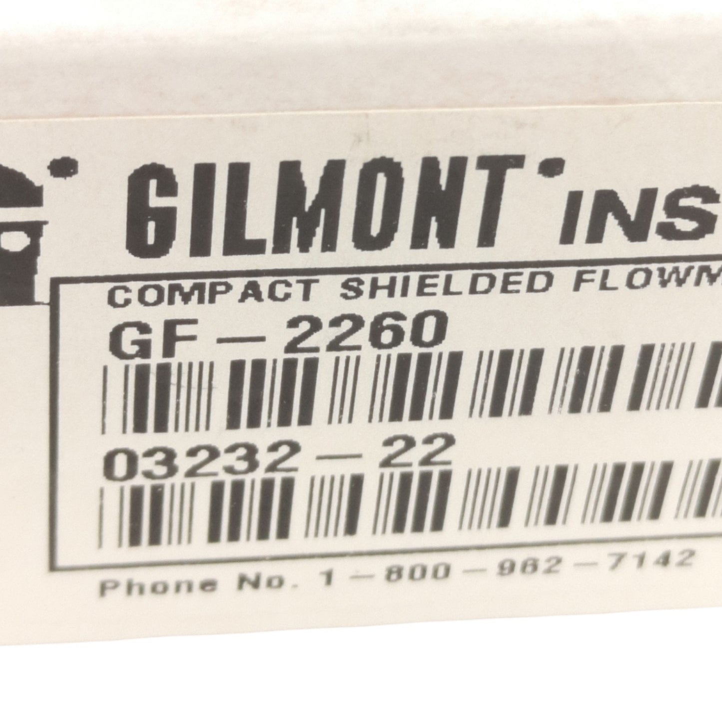 New – Open box Thermo Scientific GF-2260 Gilmont Flow Meter, 20-2000ml/min Air & 0.2-40 H2O