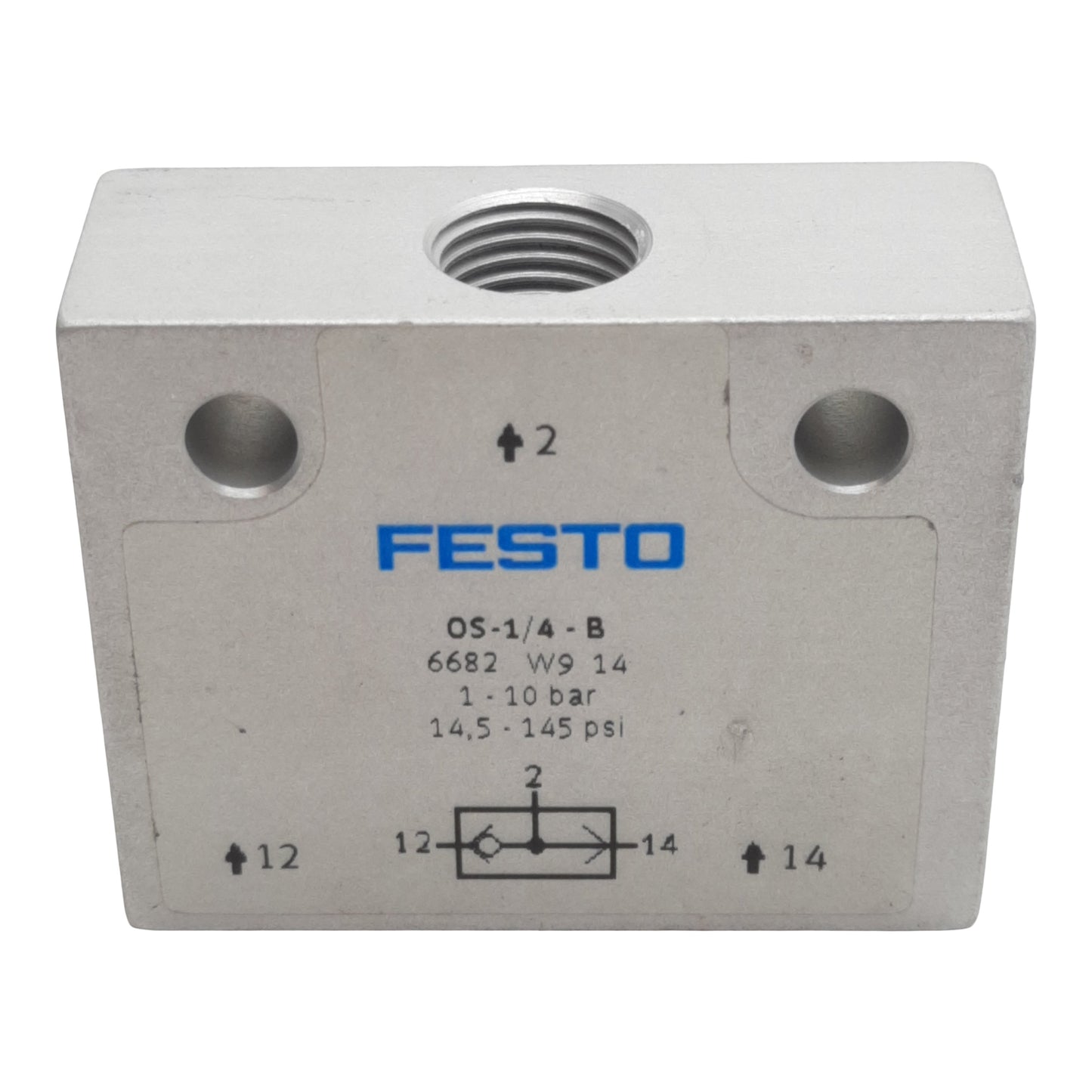Used Festo OS-1/4-B Pneumatic Gate Valve, G1/4in Ports, 1170l/min, 1-10bar
