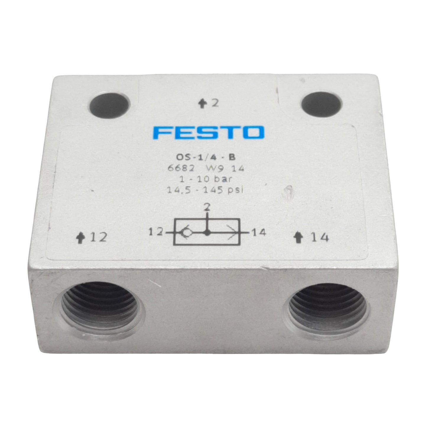 Used Festo OS-1/4-B Pneumatic Gate Valve, G1/4in Ports, 1170l/min, 1-10bar
