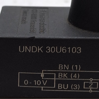 Used Baumer UNDK 30U6103 Ultrasonic Distance Sensor, 100-1000mm, 240kHz, 15-30VDC