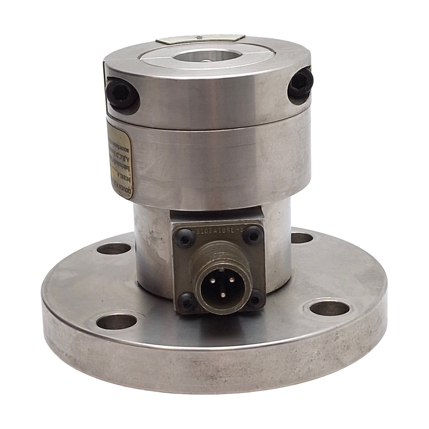 Used Dover Flexo C1DFL Tension Transducer, 10lbs Load, 5VDC Input, 250mVDC Output