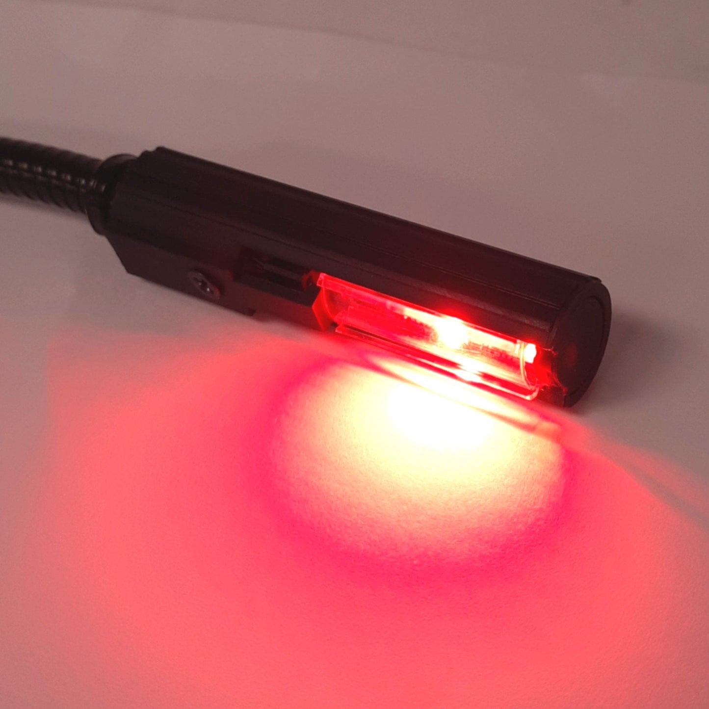 Used Littlite L-12-LED Dual-Color Task Lamp, Red/White LED, w/ 12VDC Power Supply