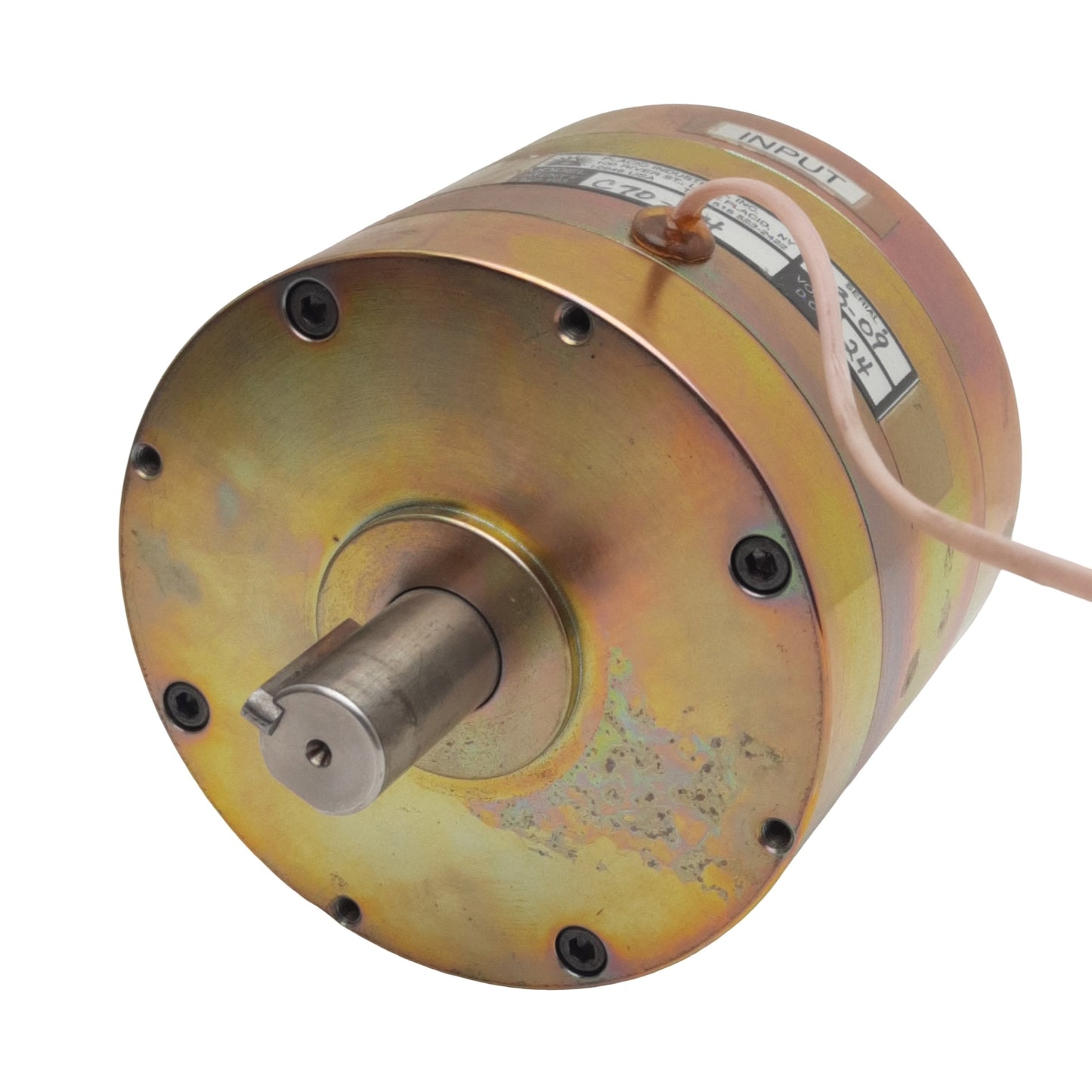 Used Placid C70-24 Magnetic Particle Clutch, 24VDC, ø3/4in Shaft, 2-70lb-in, 1000rpm