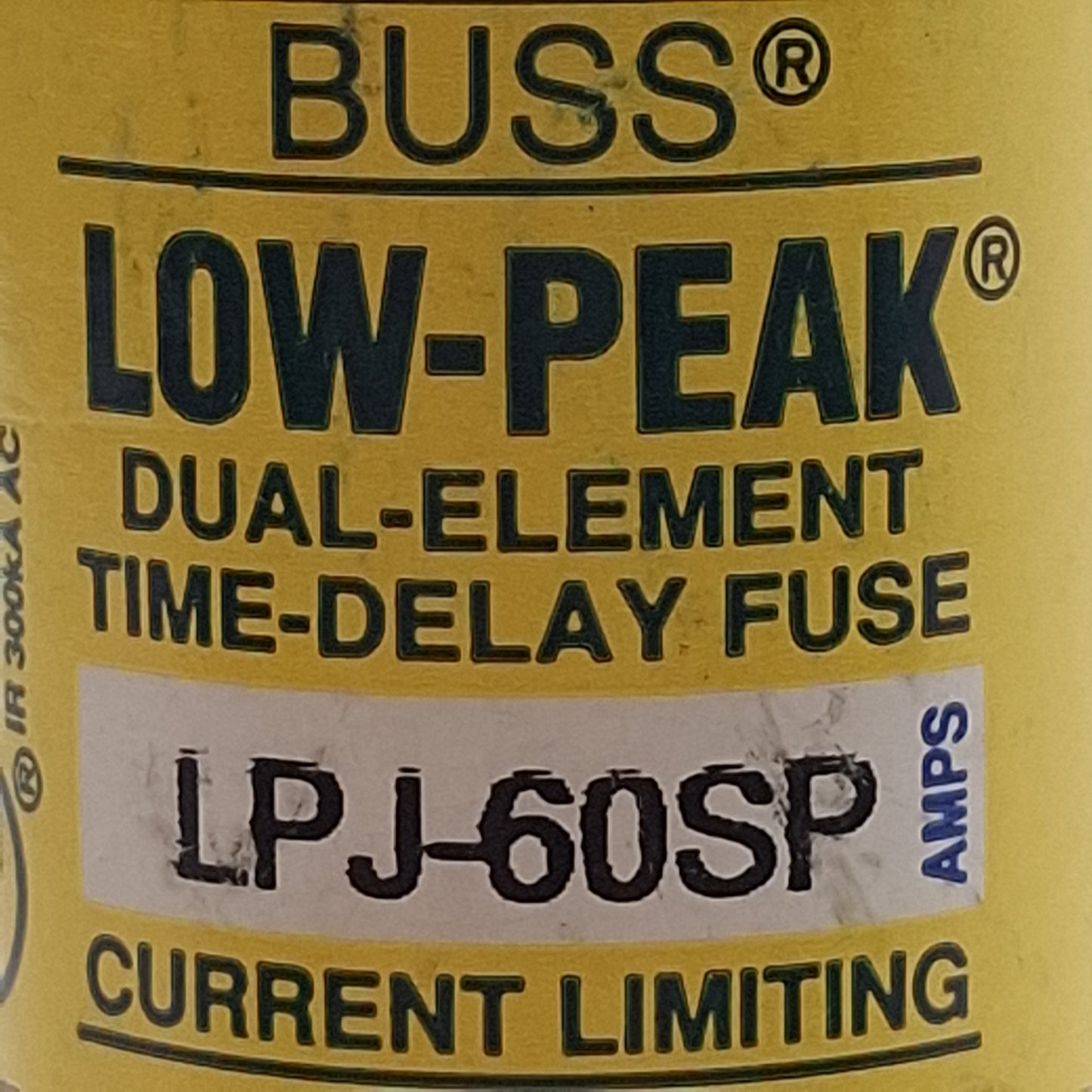 Used Lot of 3 Bussmann LPJ-60SP Dual-Element Time-Delay Fuse, Class J, 60A 600VAC