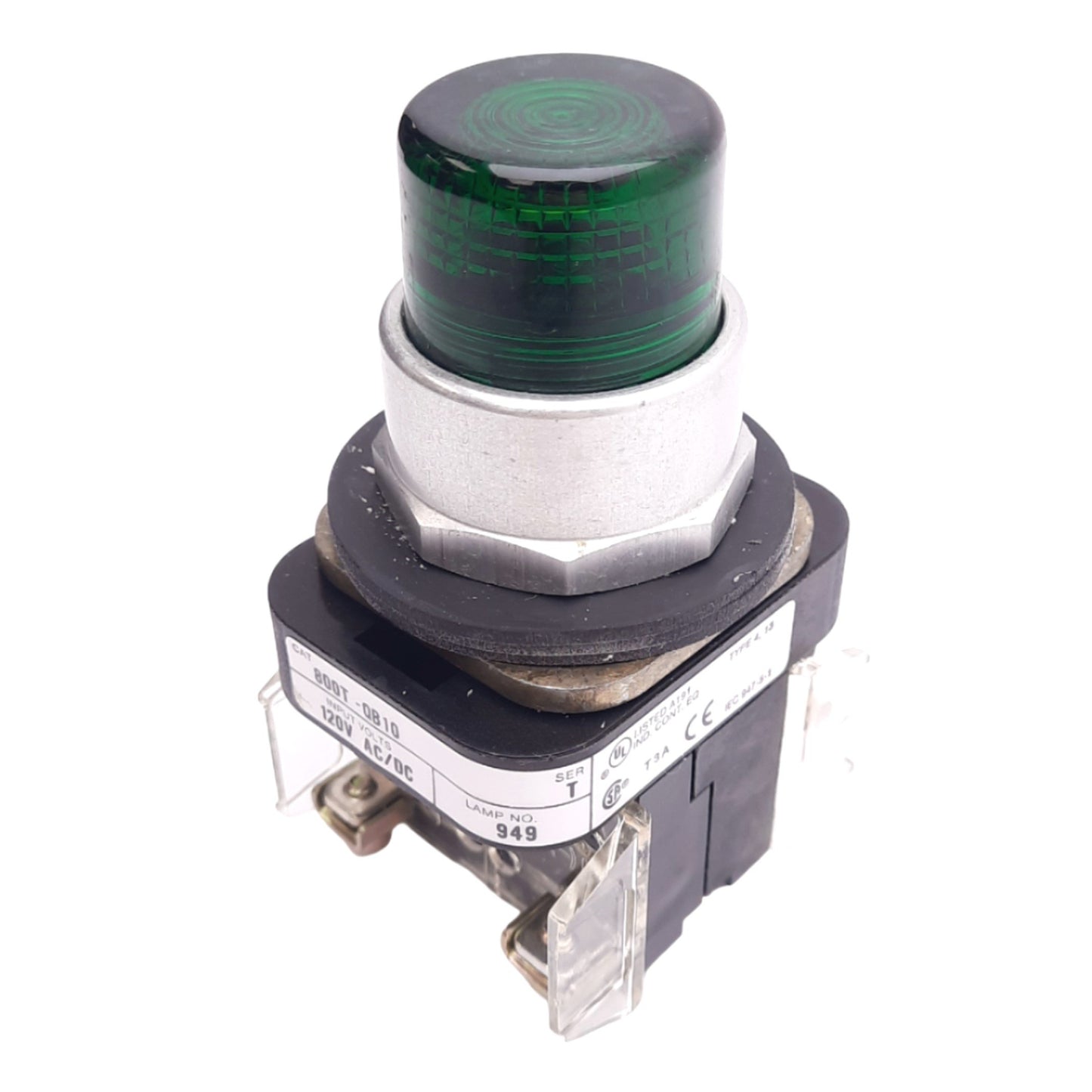 Used Allen Bradley 800T-QB10 Illuminated Push Button, ø30mm, 1NC 1NO, 600V 10A Max