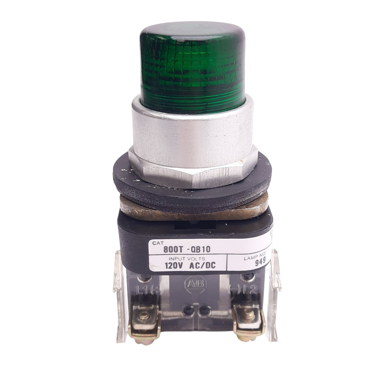 Used Allen Bradley 800T-QB10 Illuminated Push Button, ø30mm, 1NC 1NO, 600V 10A Max