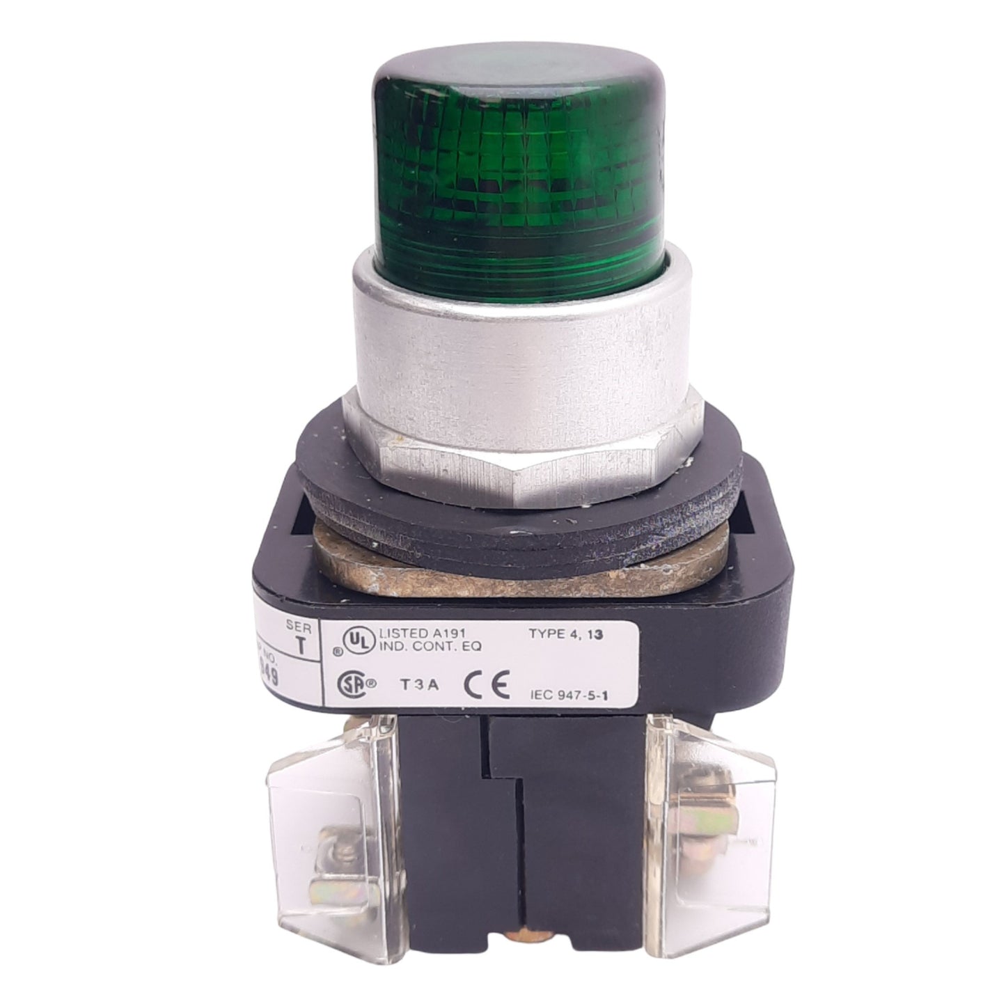 Used Allen Bradley 800T-QB10 Illuminated Push Button, ø30mm, 1NC 1NO, 600V 10A Max