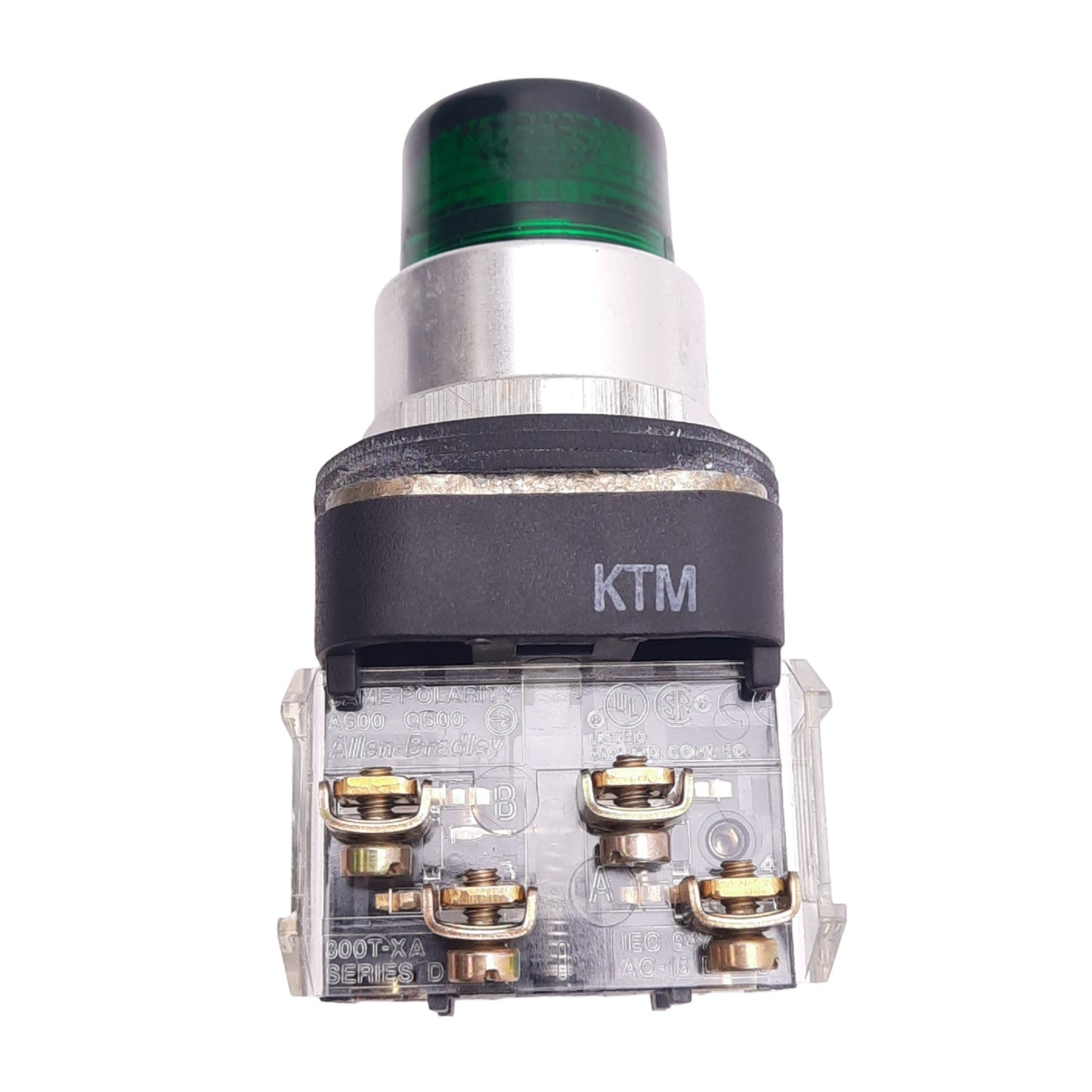 Used Allen Bradley 800T-QB10 Illuminated Push Button, ø30mm, 1NC 1NO, 600V 10A Max