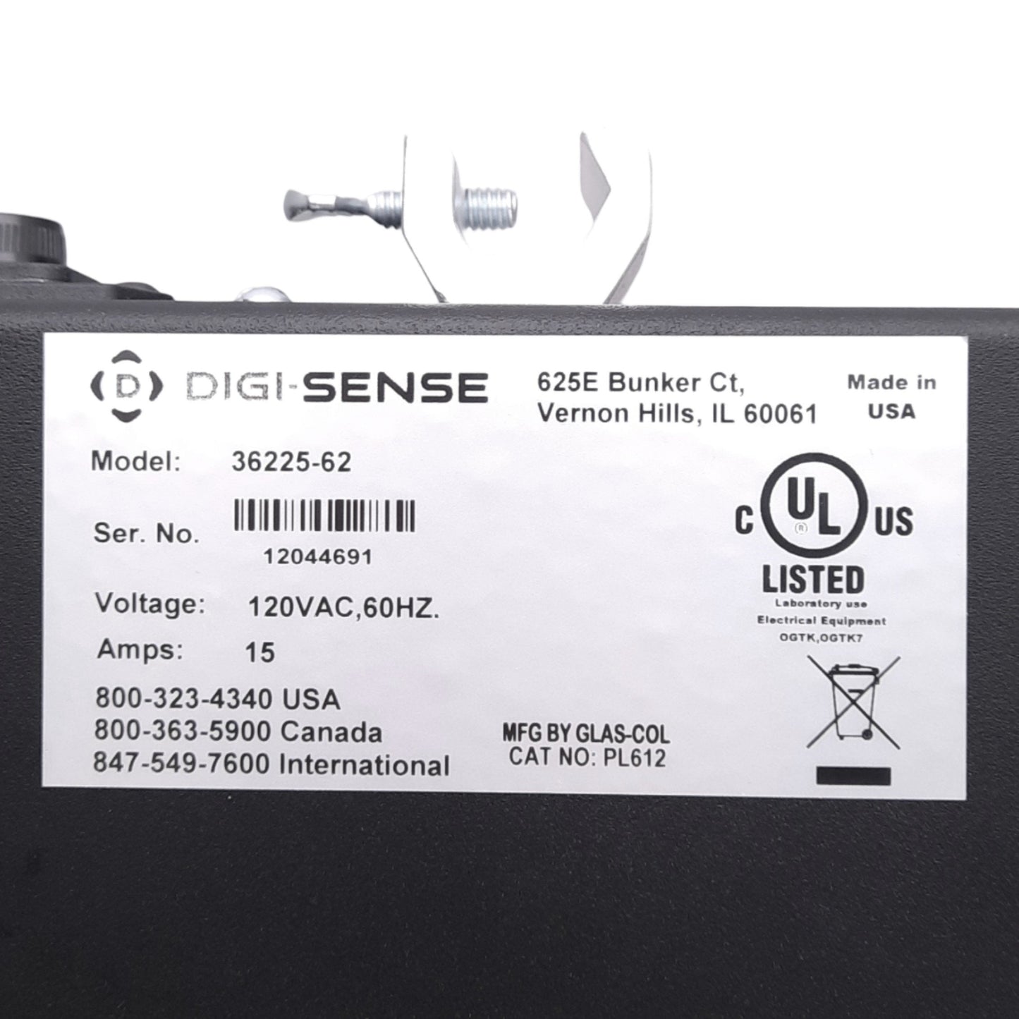 Used Digi-Sense 36225-62 TC5000 Single-Zone Temperature Controller, Type K, 120VAC