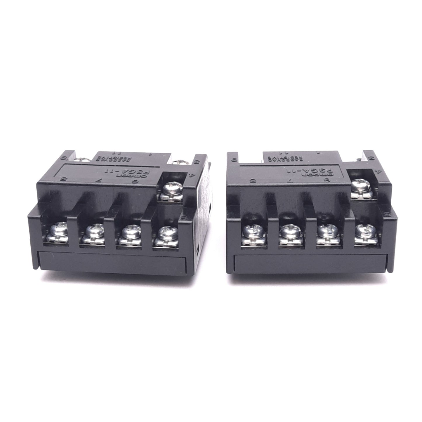New – Open box Lot of 2 Omron P3GA-11 Relay Sockets, 11-Pin Octal, 250VAC 6A, Back Mounting