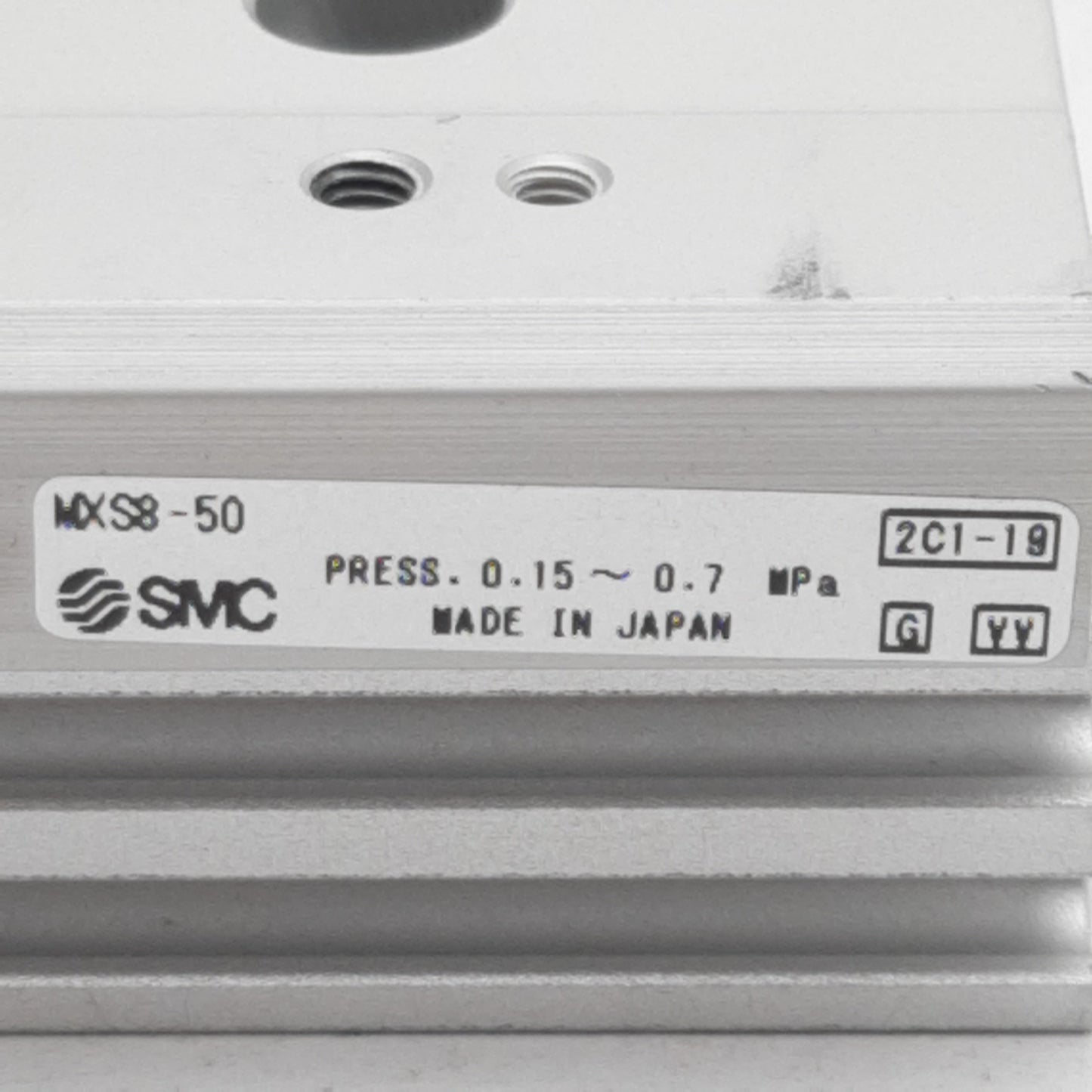 Used SMC MXS8-50 Pneumatic Precision Slide Table, ø8mm Bore, 50mm Stroke, M5, 0.7MPa