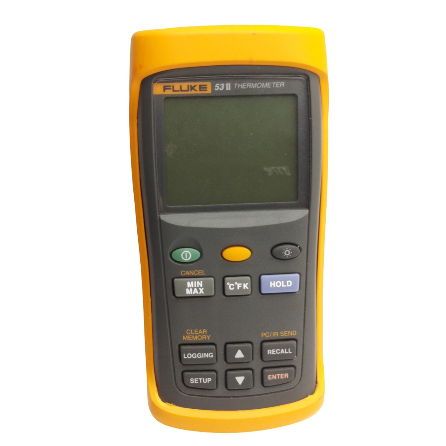 Used Fluke 53II Temperature Logging Digital Thermometer, Mini TC In, KJTERSN Sensors