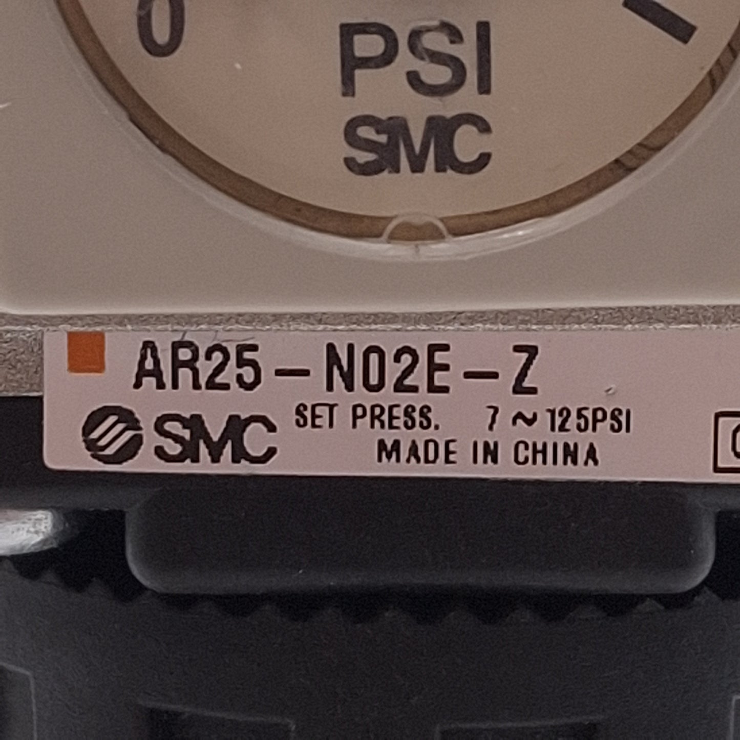 Used Lot of 2 SMC AR25-N02E-Z Pneumatic Regulator w/ Gauge, 7-125psi Set, 1/4in NPT
