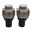 Used Lot of 2 SMC AR25-N02E-Z Pneumatic Regulator w/ Gauge, 7-125psi Set, 1/4in NPT