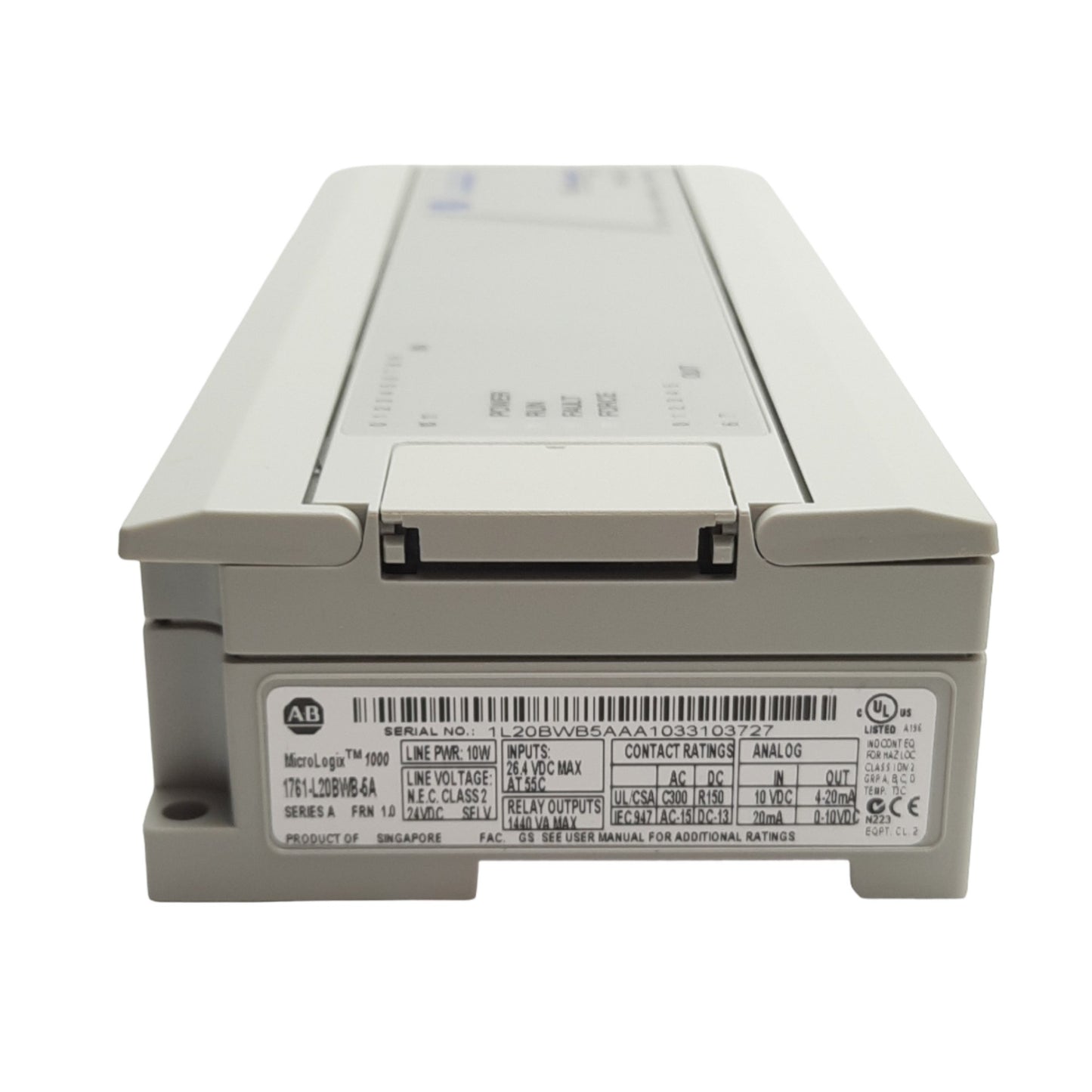 Used Allen Bradley 1761-L20BWB-5A MicroLogix 1000 PLC Controller, *7 OUTPUTS*