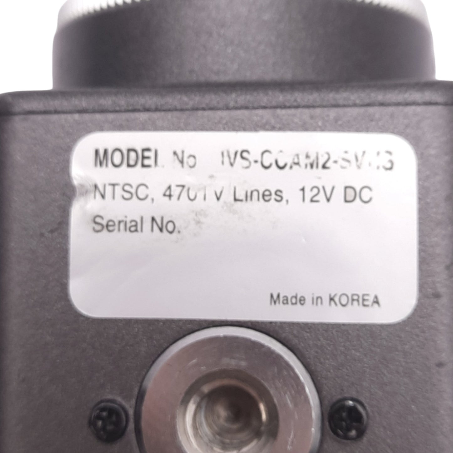 Used IVS Imaging IVS-CCAM2-SV43 Digital Color CCD Camera, 1/2in, 470 TV Lines, 12VDC