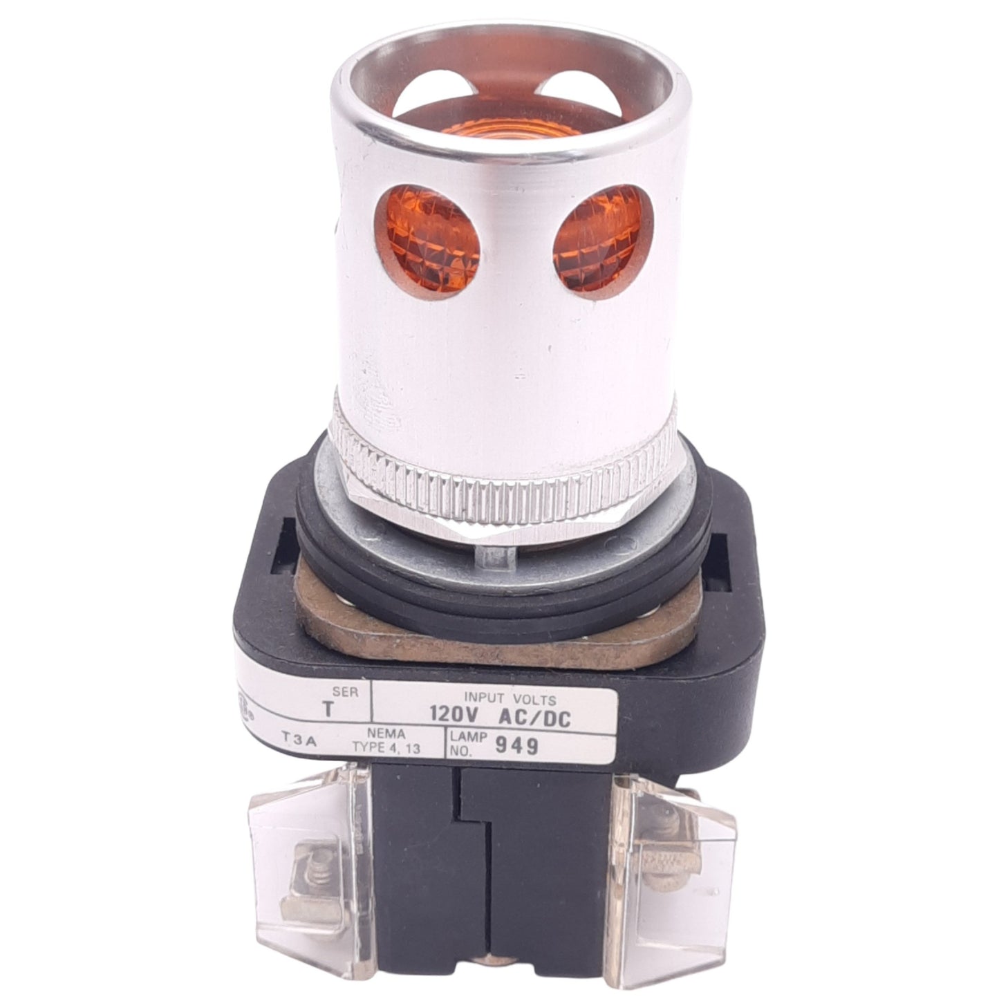 Used Allen Bradley 800T-QA10 Amber Illuminated Pushbutton, ø30mm, 1NC 1NO, 600V 10A