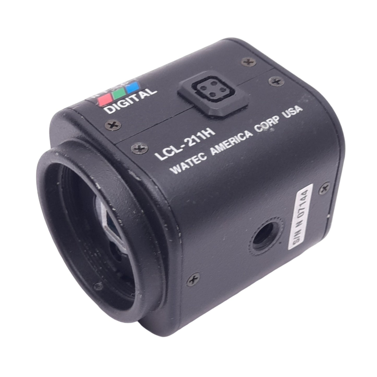 Used Watec LCL-211H Digital CCD Color Camera, 1/3in, 350 TV Lines, 12VDC, CS-Mount