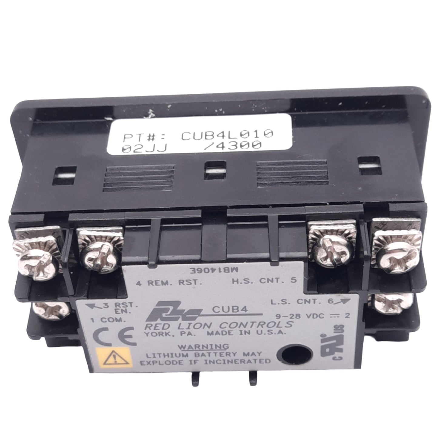 Used Red Lion CUB4L010 Digit Counter, 6-Digit 2-1/4" LCD, 9-28VDC Backlight