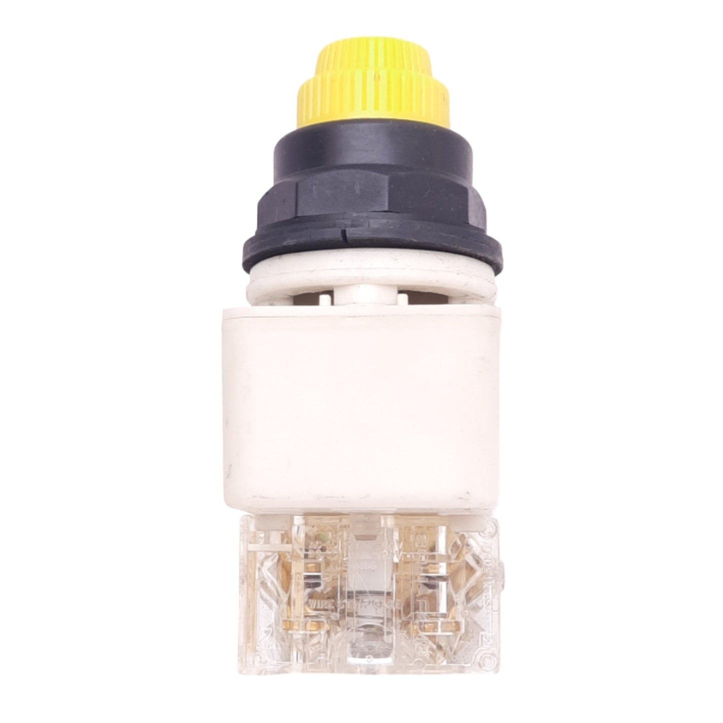 Used Square D 9001KM38LY Yellow Illuminated Pushbutton, ø30mm, 1NC 1NO, 600V 10A Max